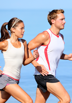Couple running